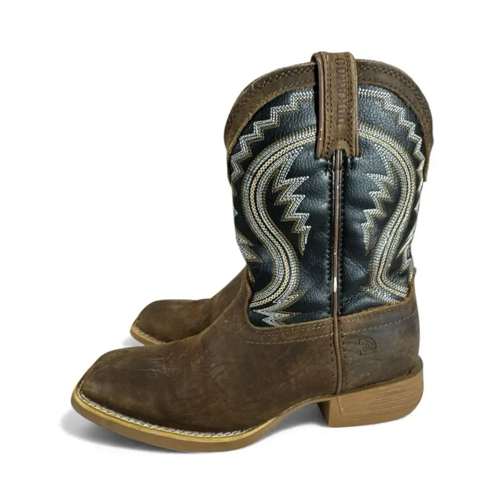 Kids Brown and Black Western Cowboy Boots